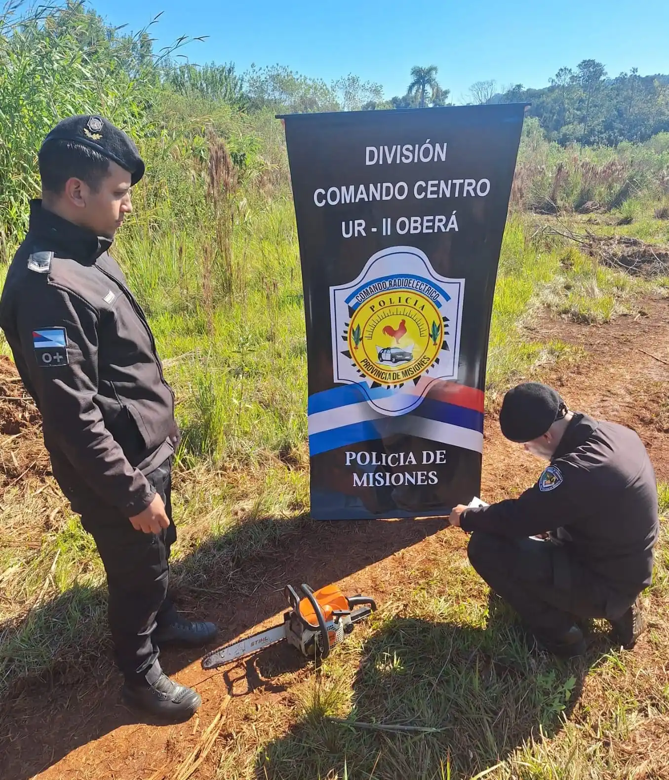 Image from El Misionerismo: *El Comando Centro de Oberá recuperó una motosierra, la restituyó a su...