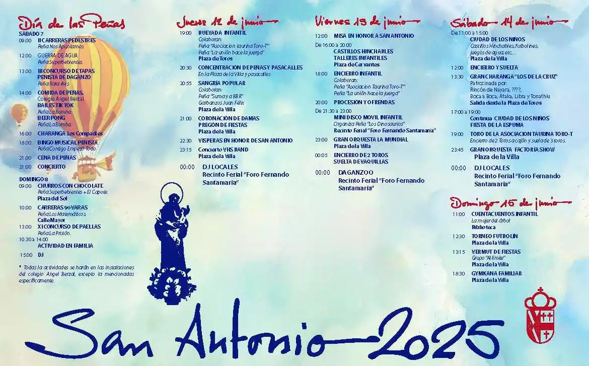 Image from Ayuntamiento de Daganzo de Arriba: 🎉FIESTAS DE SAN ANTONIO 2025 🎉 Ya están aquí nuestras fiestas en ho...