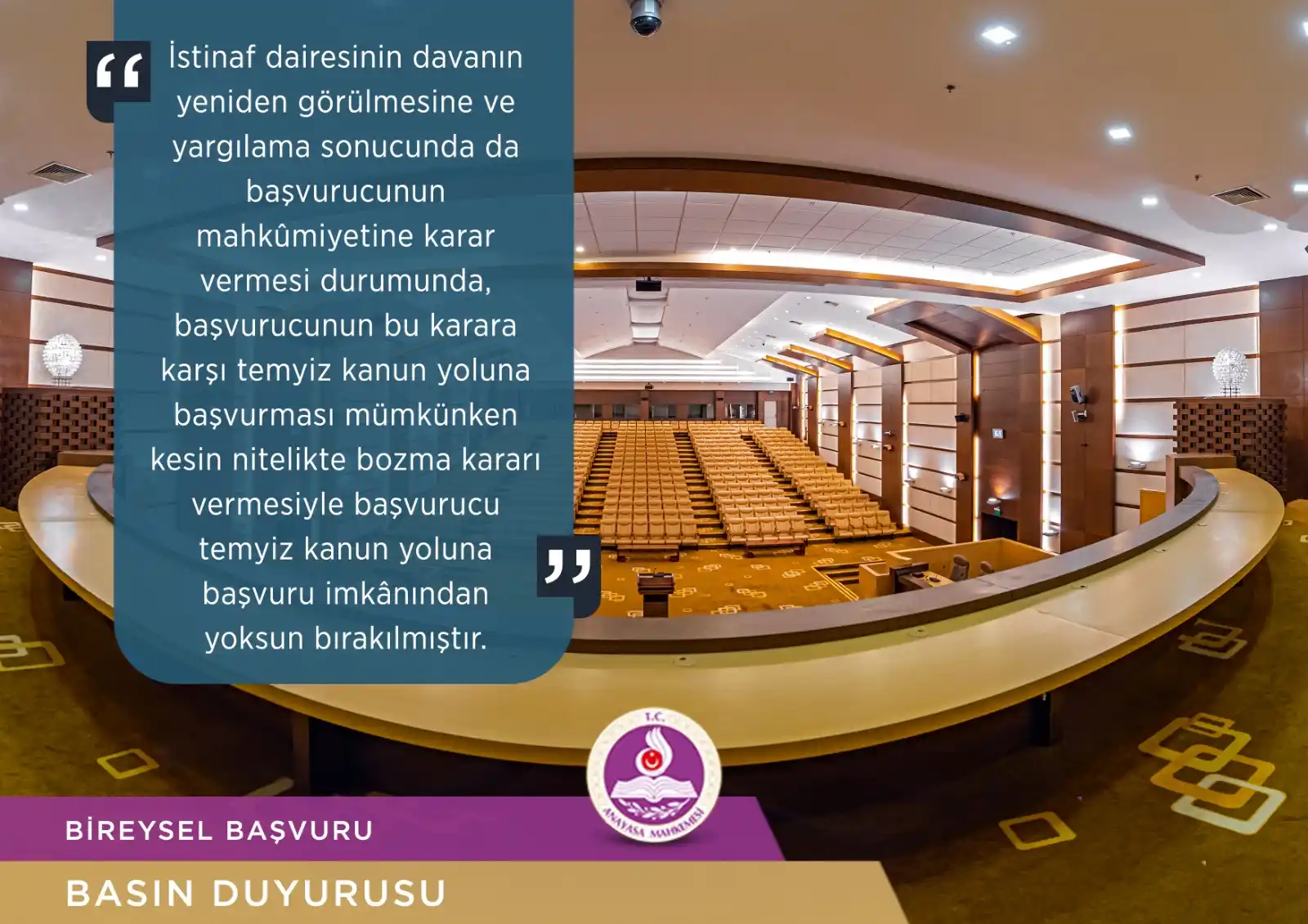 Image from Anayasa Mahkemesi Başkanlığı: *İstinaf İncelemesinin Kanunda Belirlenen Usule Göre Yapılmamasından D...
