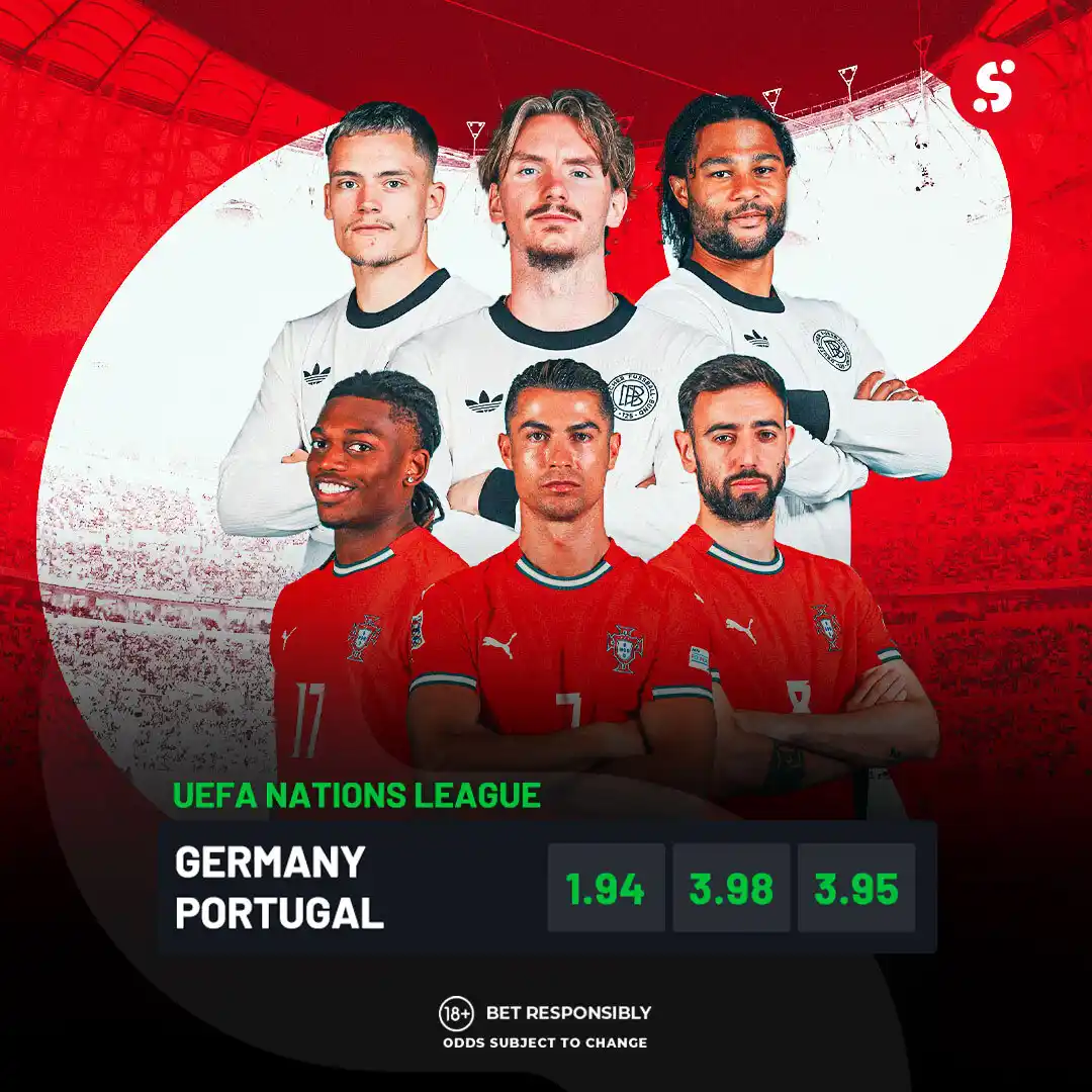 Image from SportyBet : It’s Germany 🆚 Portugal at the Allianz Arena! 🇩🇪🏟️🇵🇹 Who’s boo...