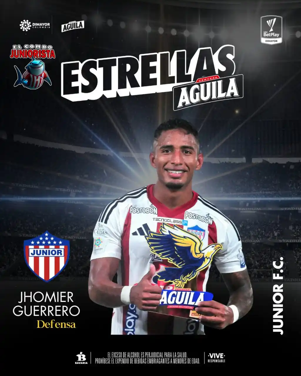 Image from El Combo Juniorista 💪🏻🦈🇦🇹♥️: 🦈 ¡Jhomier Guerrero de @JuniorClubSA es nuestra <a class="text-blue-5...