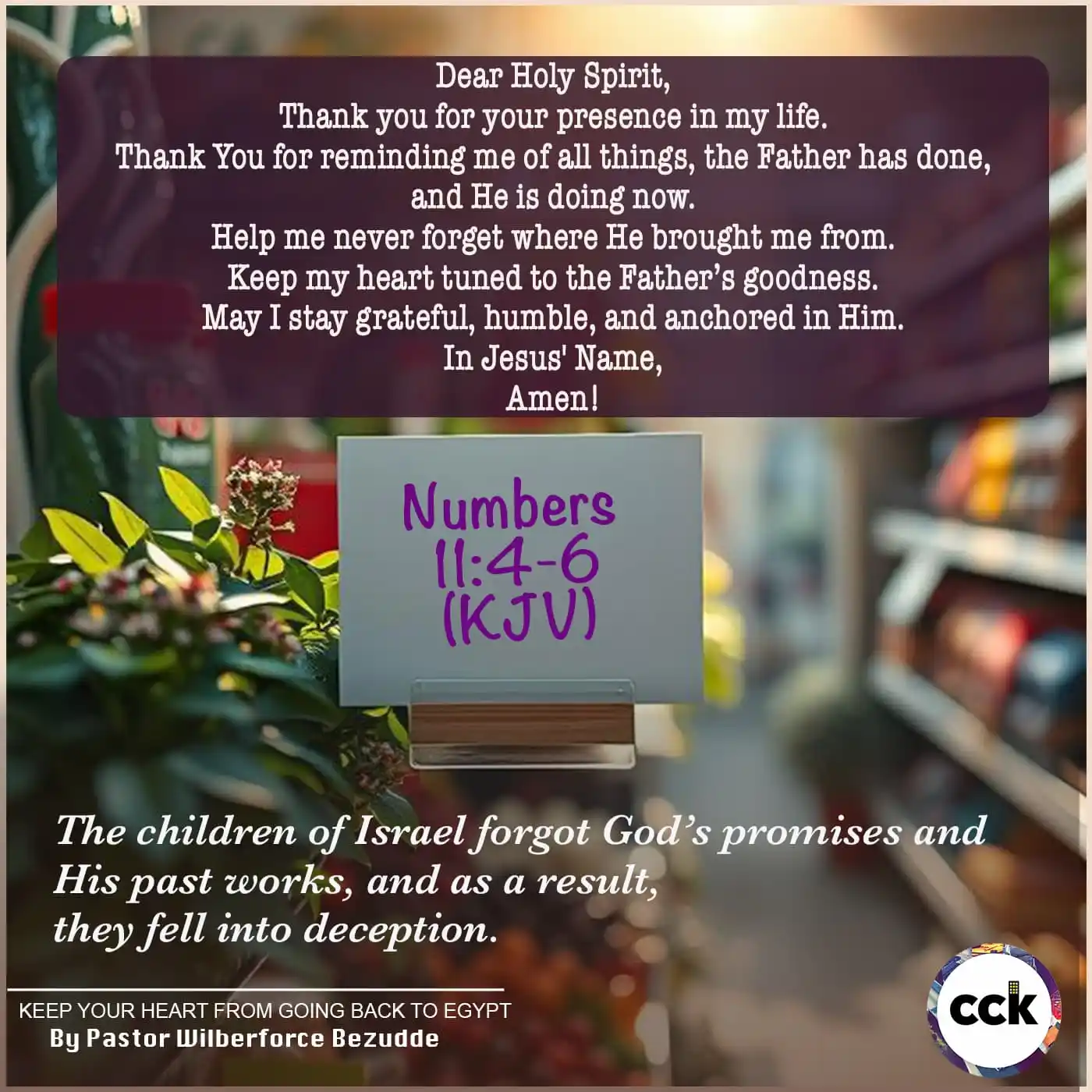 Image from City Church Kampala: *KEEP YOUR HEART FROM GOING BACK TO EGYPT* _By Pastor Wilberforce Bezu...