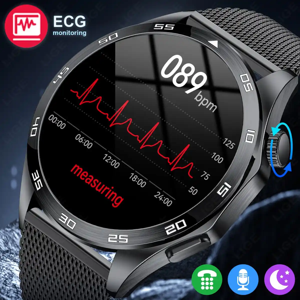 Image from Ali Online Deals: KES 1974.00 50% 2025 For Xiaomi Answer/Make Call Smart Watch for Men W...