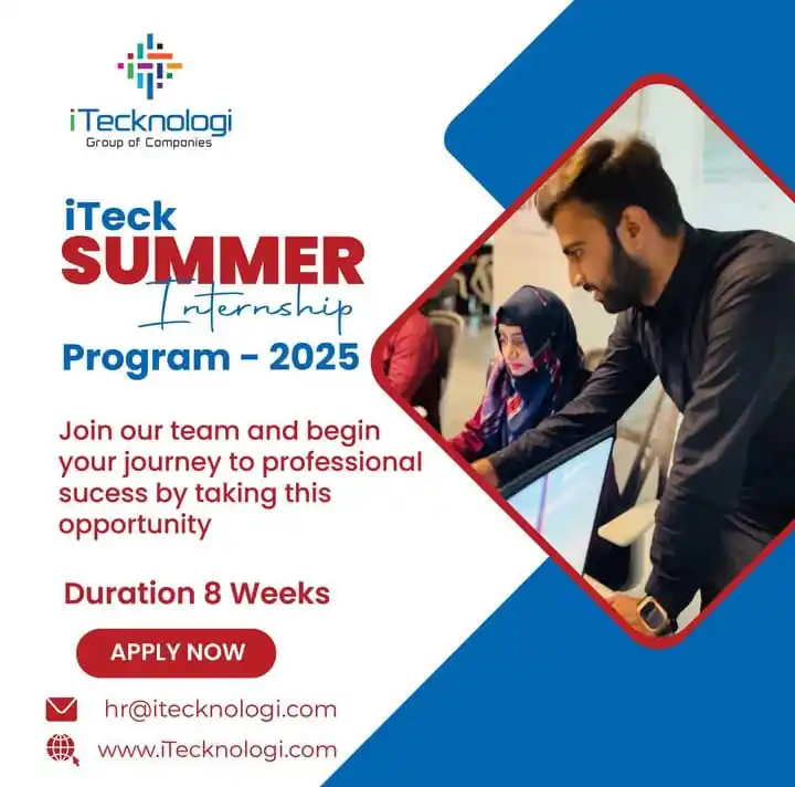 Image from Students Club Tharparkar: Kickstart Your Career with iTecknologi! Our Summer Internship Program...