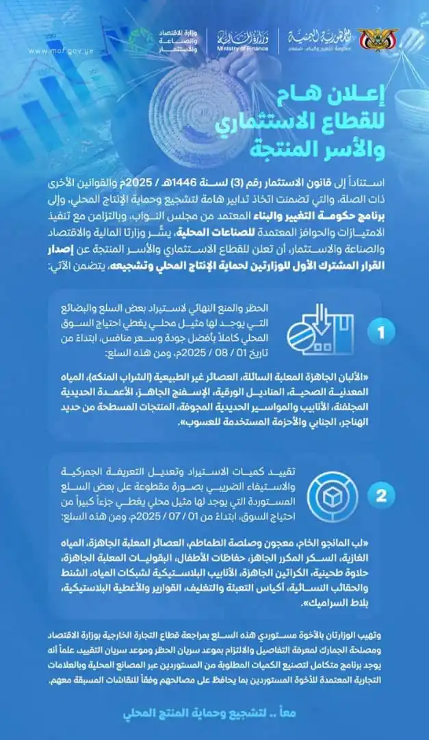 وزارة الاقتصاد والصناعة والاستثمار - اليمن post