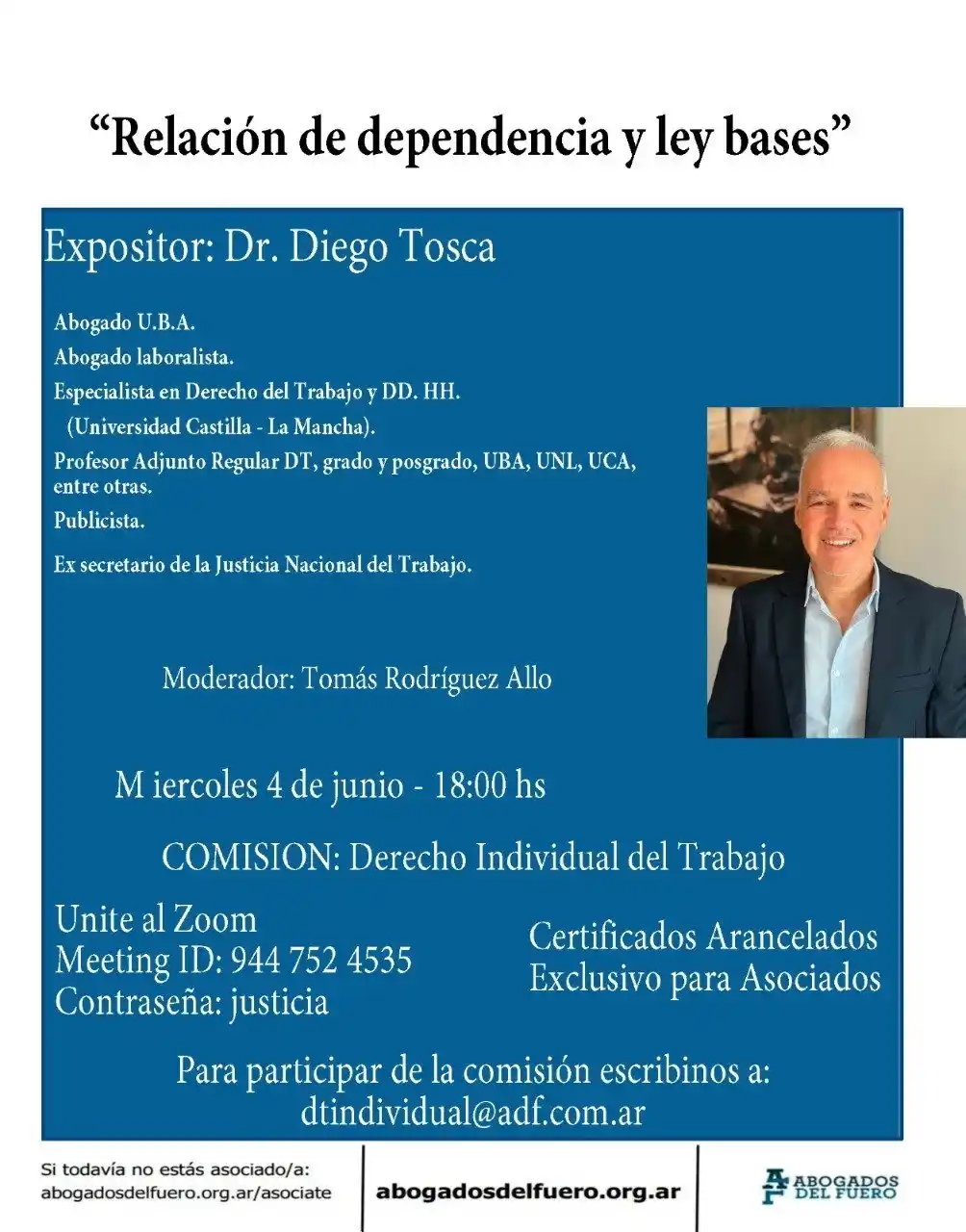 Image from Canal de Abogados del Fuero / AFTE: La Comisión de Derecho Individual del Trabajo de la Asociación de Abog...