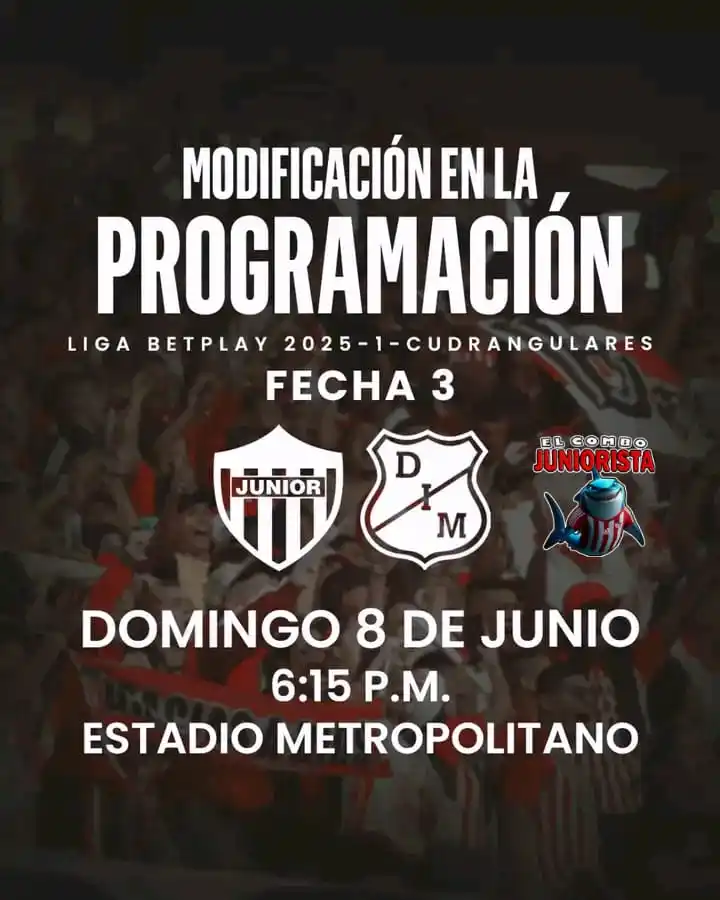Image from El Combo Juniorista 💪🏻🦈🇦🇹♥️: 🚨 La División Mayor del Fútbol Colombiano, Dimayor, anunció oficialme...