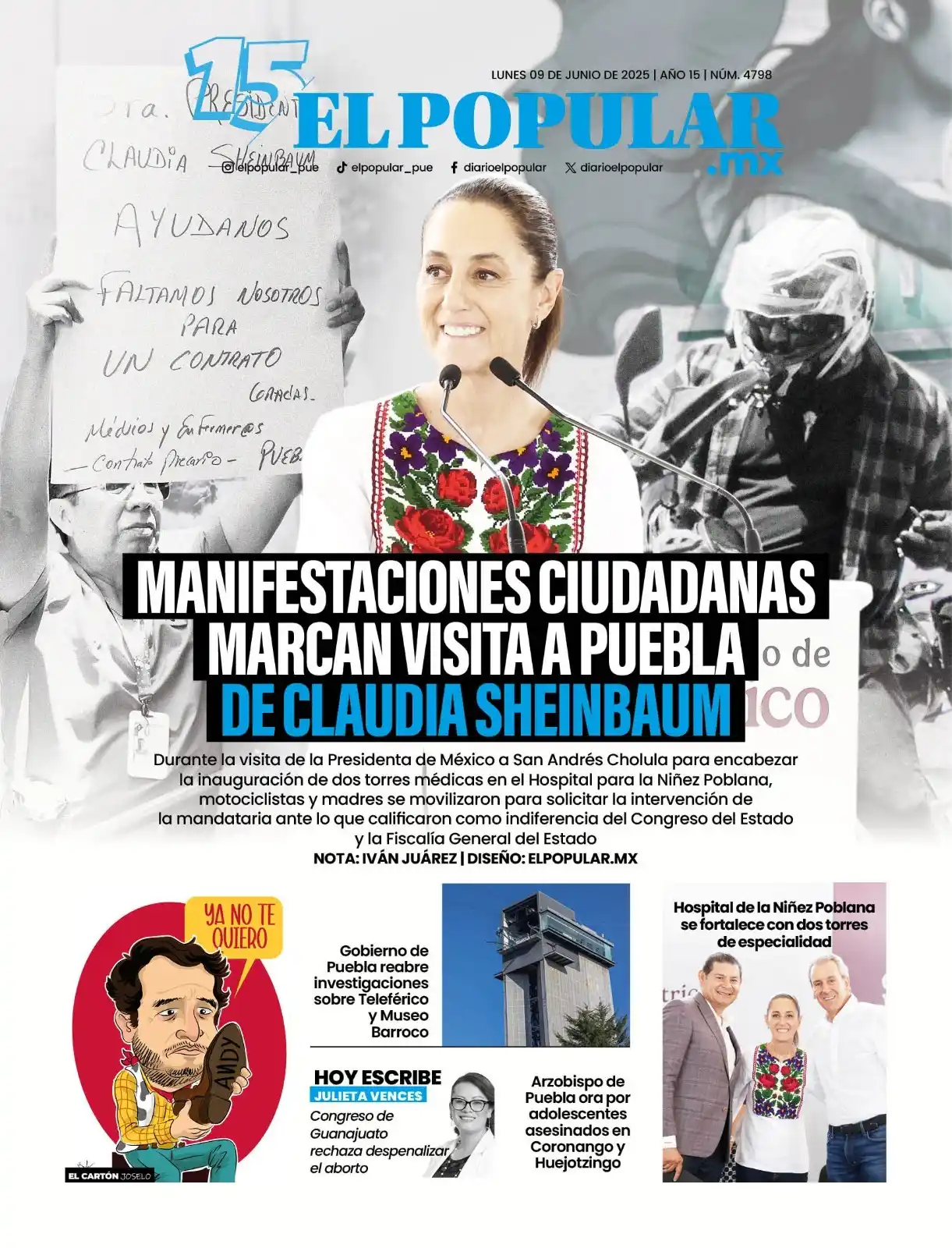 Image from 📰 El Popular mx. - Periodismo con causa: 📢LA PRESIDENTA VISITÓ PUEBLA ESTE FIN DE SEMANA, SIN EMBARGO; LA CIUD...