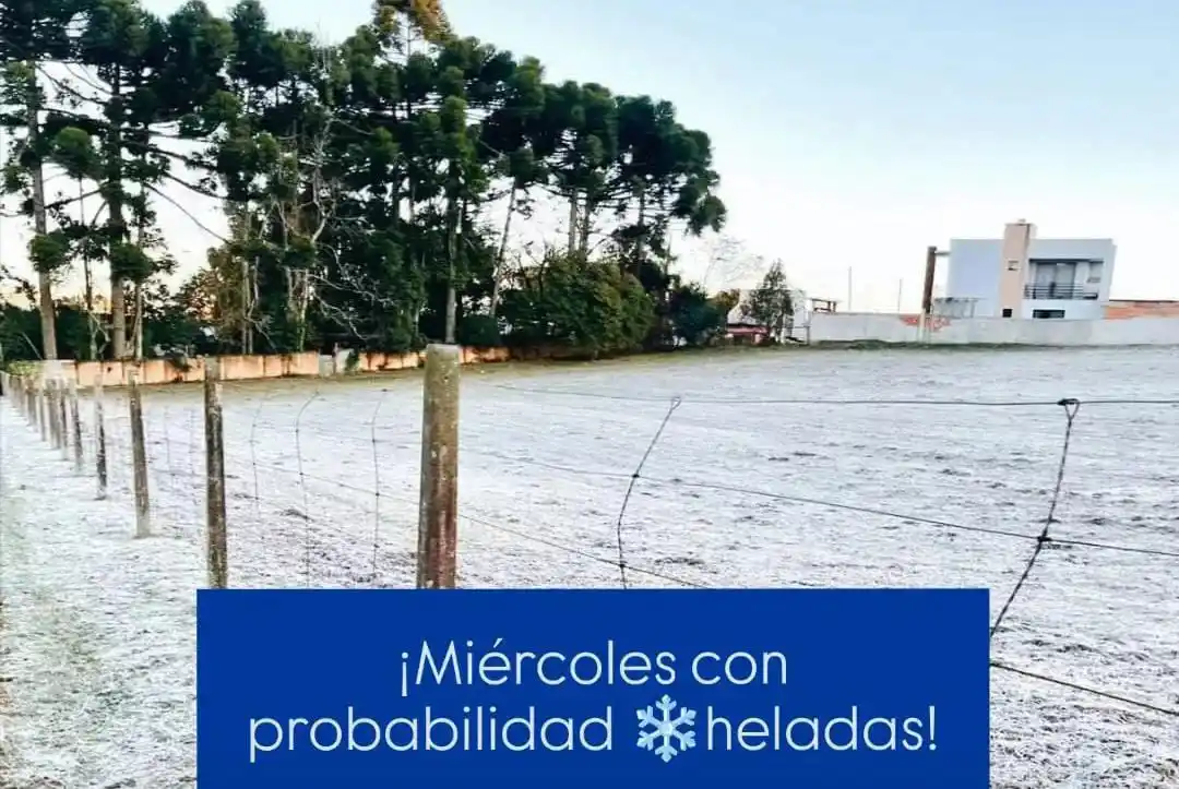 Image from El Misionerismo: *MISIONES ⚠️¡PREPÁRATE!. ❄️RIESGO DE HELADAS.* El aire polar alcanza s...