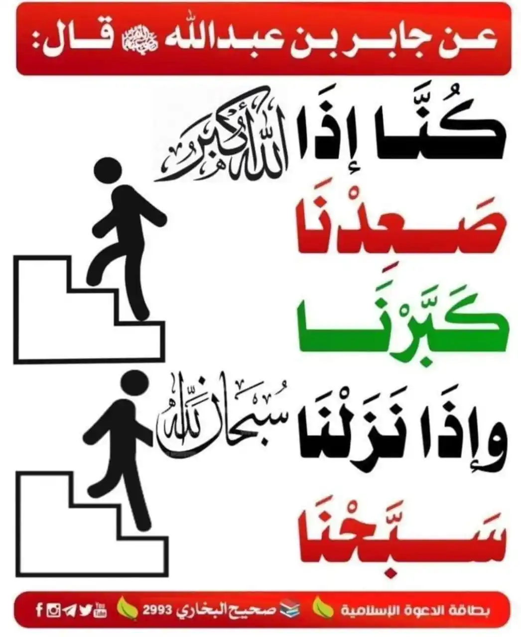 Image from أحاديث نبوية صحيحة مختارة: *من السنن المهجورة* *مناسبة التكبير عند الصعود إلى المكان المرتفع، أن...
