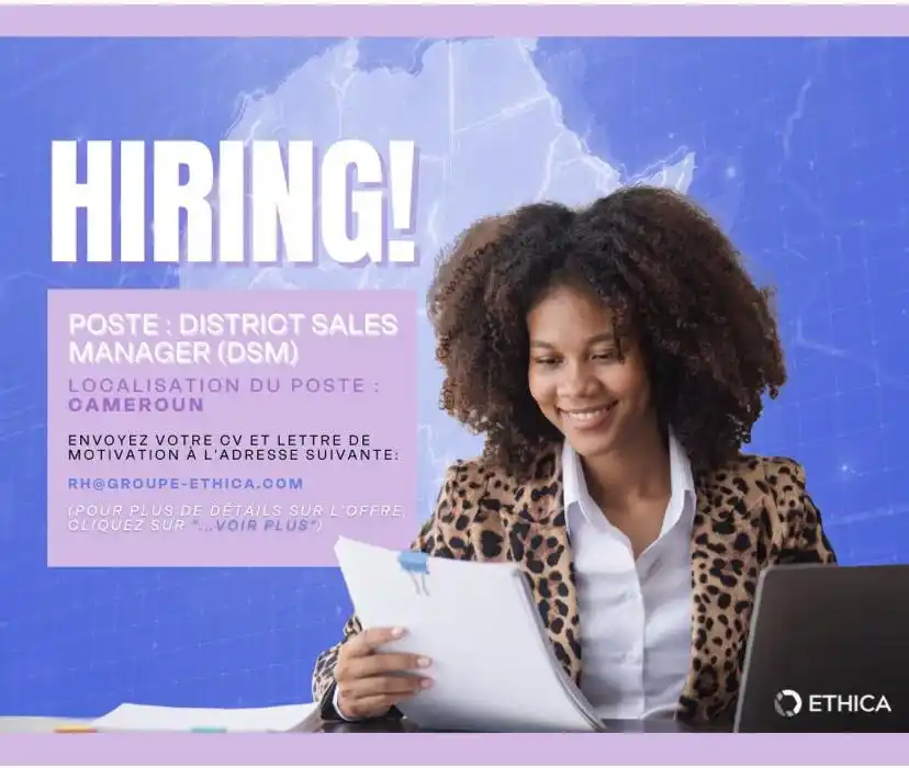 Image from Arch Africa Careers (#AAC): 🚨 Nous recrutons : District Sales Manager 📍 Localisation : Camerou...