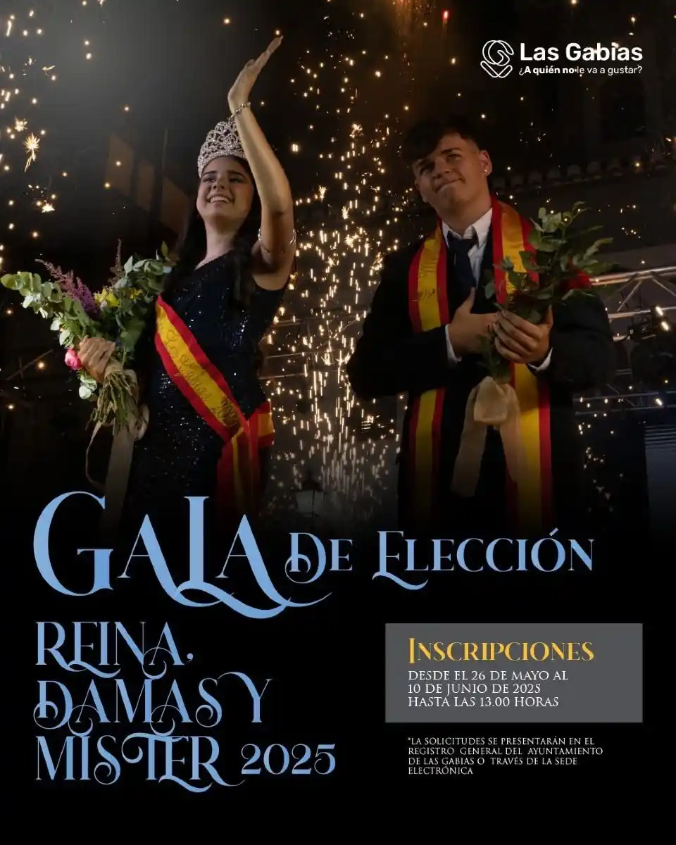 Image from Ayuntamiento de Las Gabias: 👑✨ ¡Participa en el concurso para la elección de Reina y Mister de la...