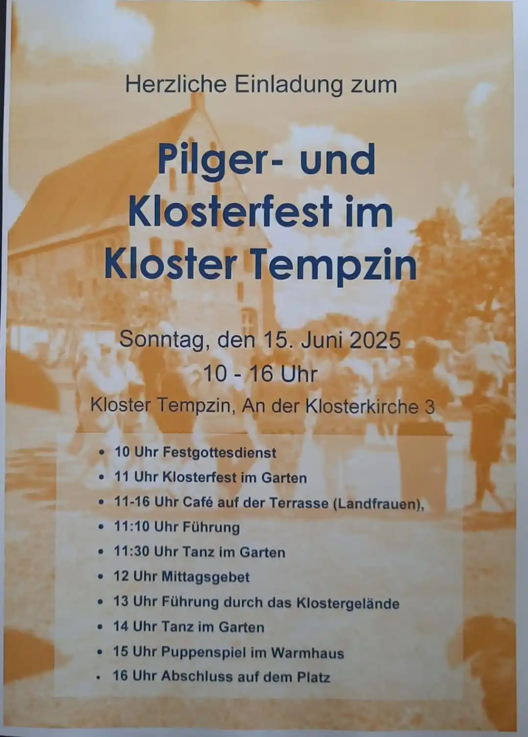 Image from Brüeler Nachrichten: ✨ Pilger- und Klosterfest in Tempzin ✨ 📍 Kloster Tempzin | ‼️Sonnta...