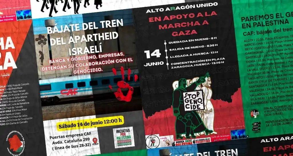 Image from ARAINFO: 🇵🇸 ‘Marcha a Gaza’ para romper el asedio y jornada de acción para ex...