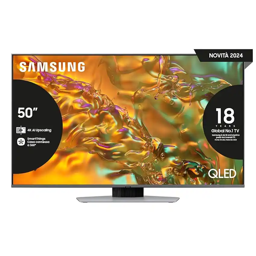 Image from 🔵Samsung sconti&coupon🔵: 👀 Samsung TV QE50Q80DATXZT QLED 4K Smart TV 50" Processore NQ4 AI Gen...