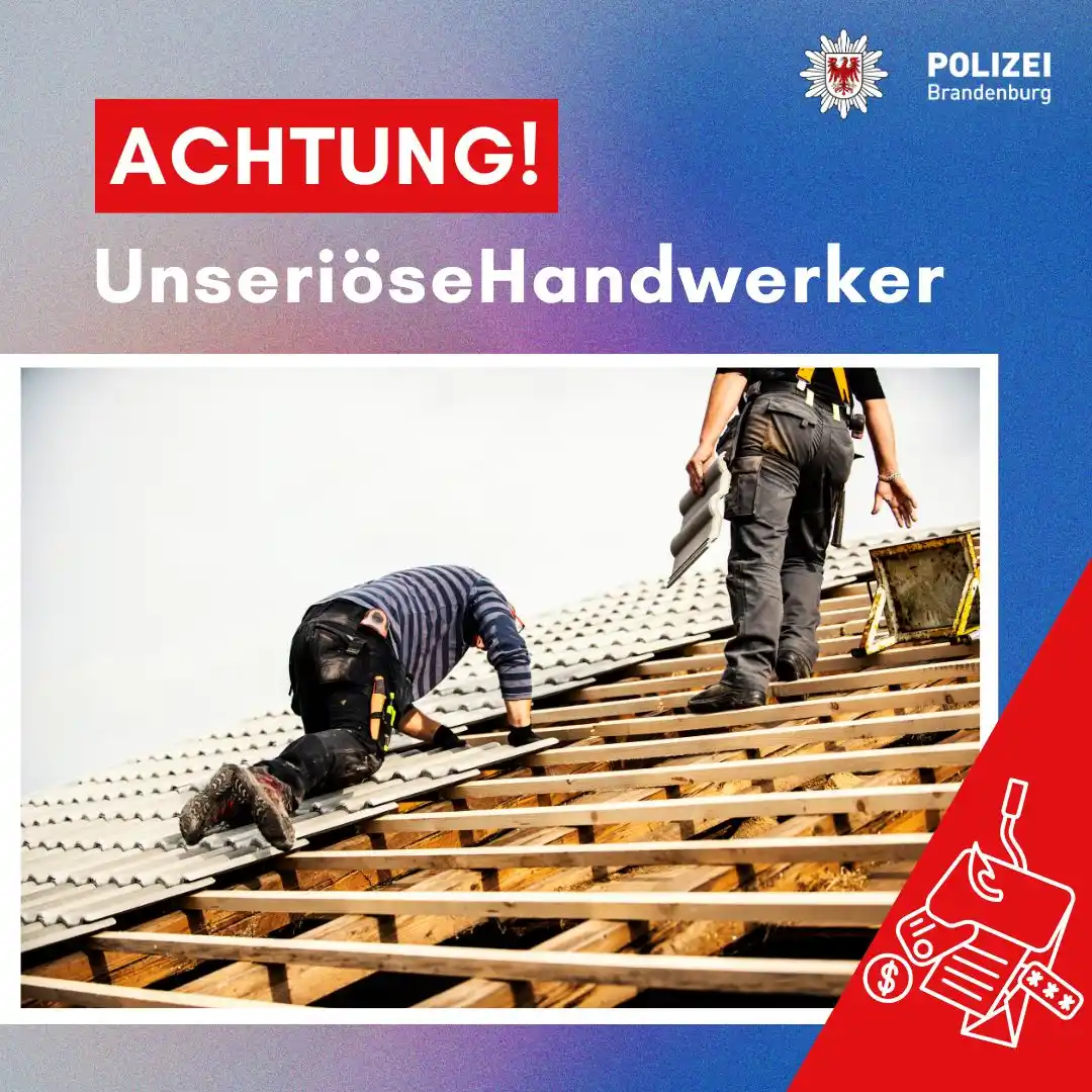 Image from Prävention Polizei BB: Teppichreinigung, Dachdeckerleistungen, Malerarbeiten und und und… Bet...