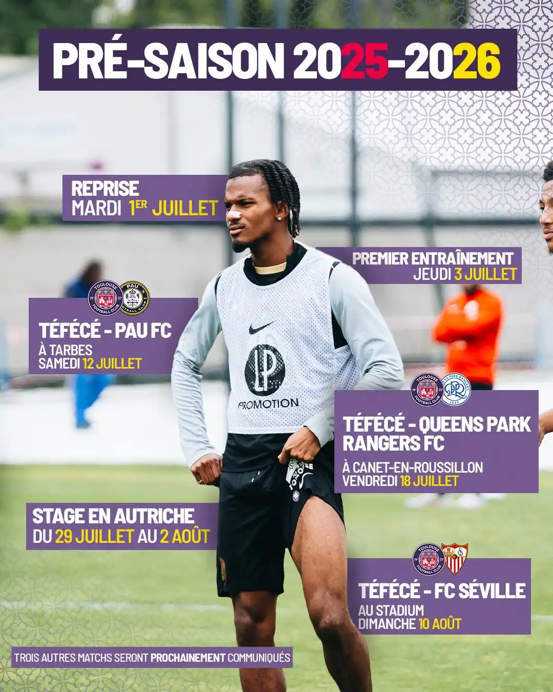 Image from Toulouse Football Club: Tu attends le programme de la 𝑷𝒓𝒆́ 𝑺𝒂𝒊𝒔𝒐𝒏 des Violets pour pr...