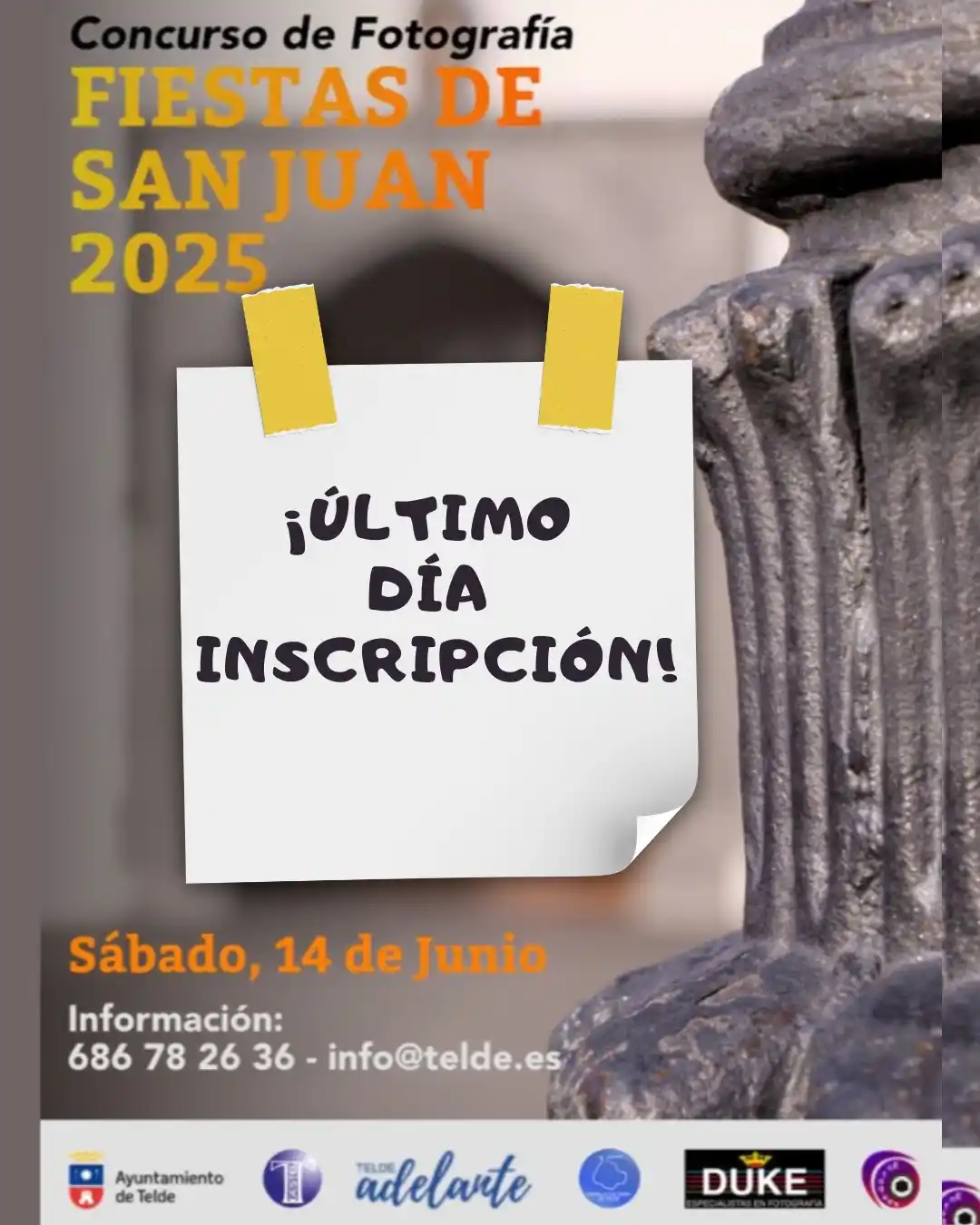 Image from Ayuntamiento de Telde: 📣‼📸¡Último día para inscribirse en el concurso fotográfico de las Fi...