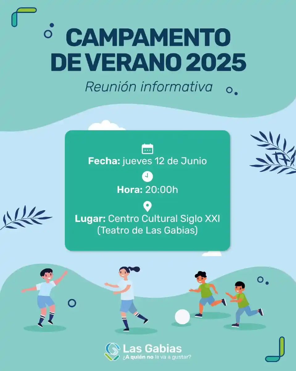 Image from Ayuntamiento de Las Gabias: 🎒☀️ ¡Vuelve el Campamento de Verano 2025! ¿Tienes peques en casa y e...