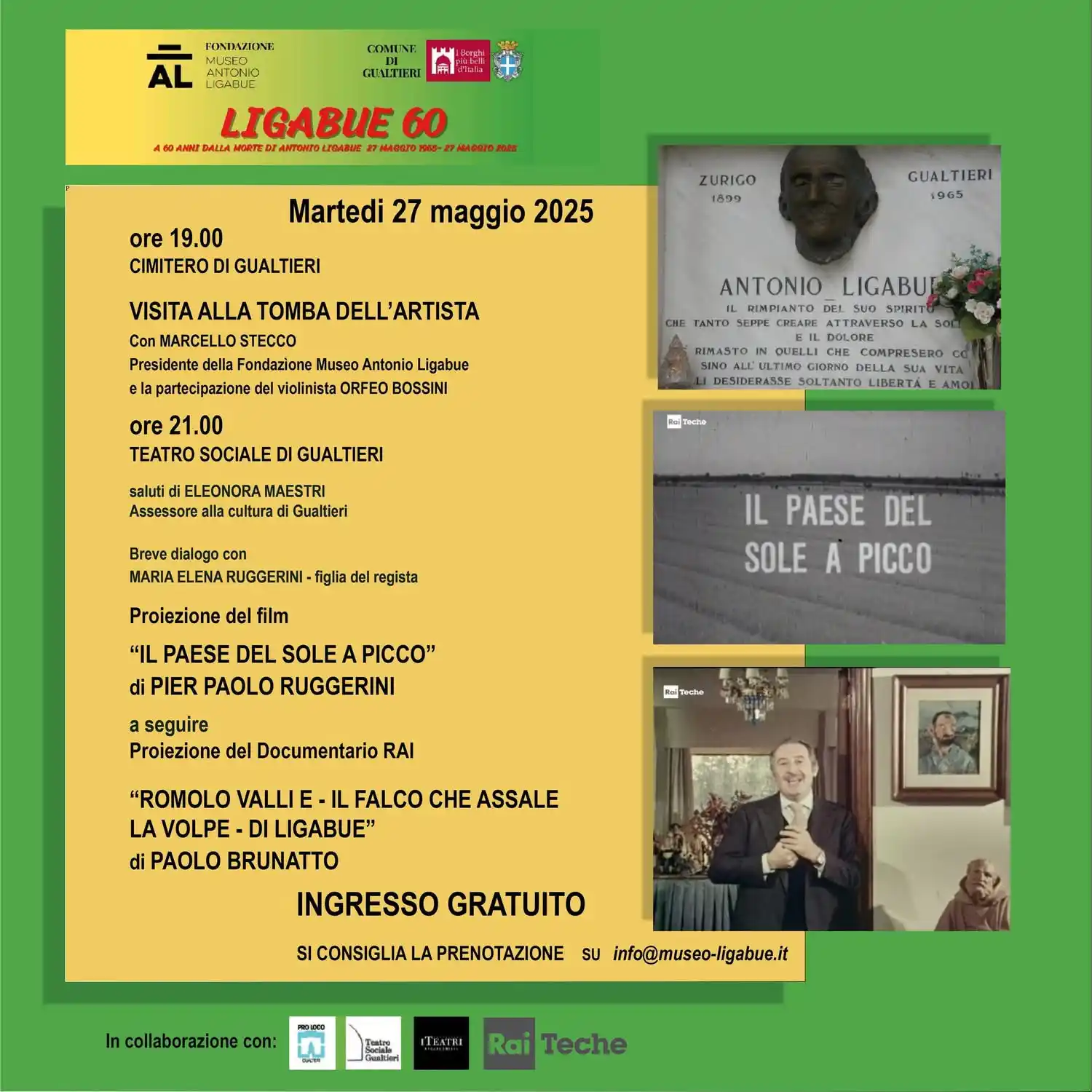 Image from Comune di GUALTIERI: 27 maggio 60 anni dalla morte di Antonio Ligabue...