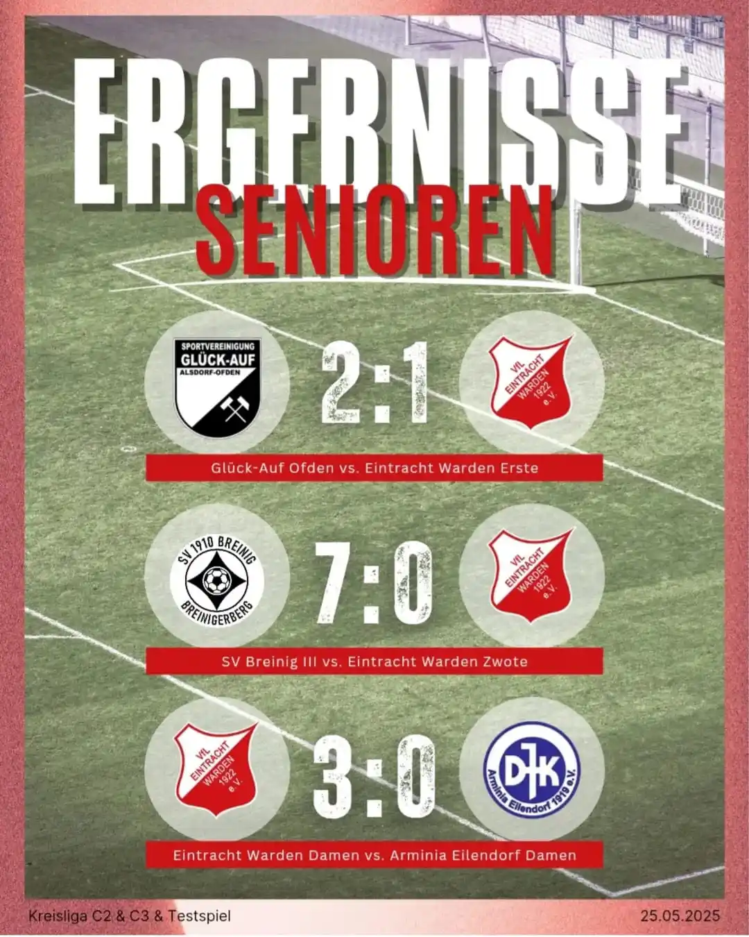 Image from VfL Eintracht Warden 1922 e.V.: Am Sonntag ging es mit unseren Senioren weiter! Unsere Erste musste si...