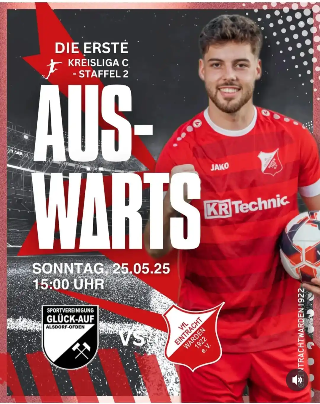Image from VfL Eintracht Warden 1922 e.V.: Am Sonntag trifft unsere Erste auswärts um 15:00 Uhr auf einen direkte...