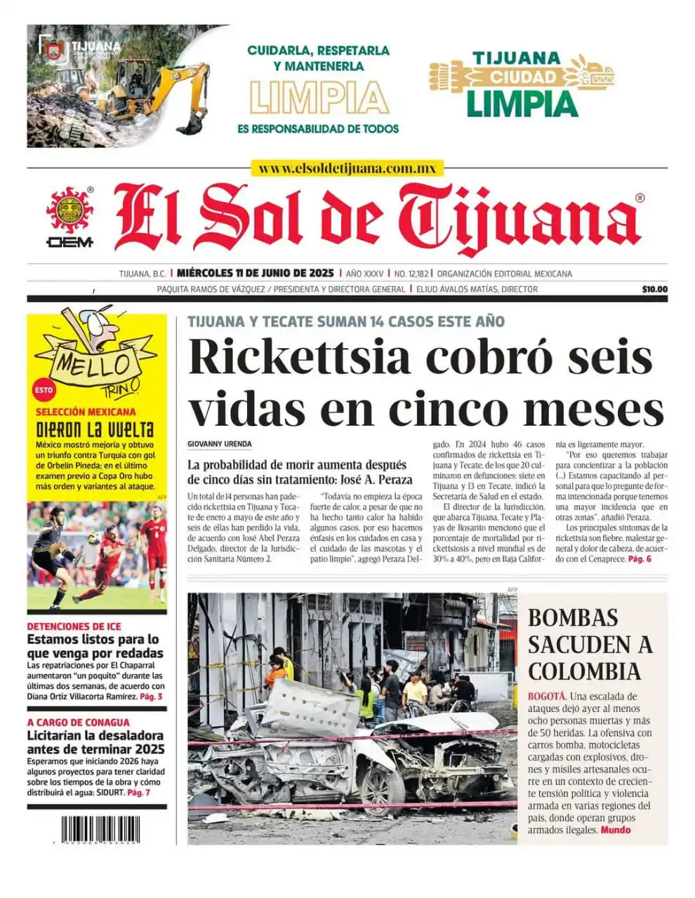 Image from El Sol de Tijuana: *¡Buenos días, lectores!* 🌞 Les compartimos la información más relev...