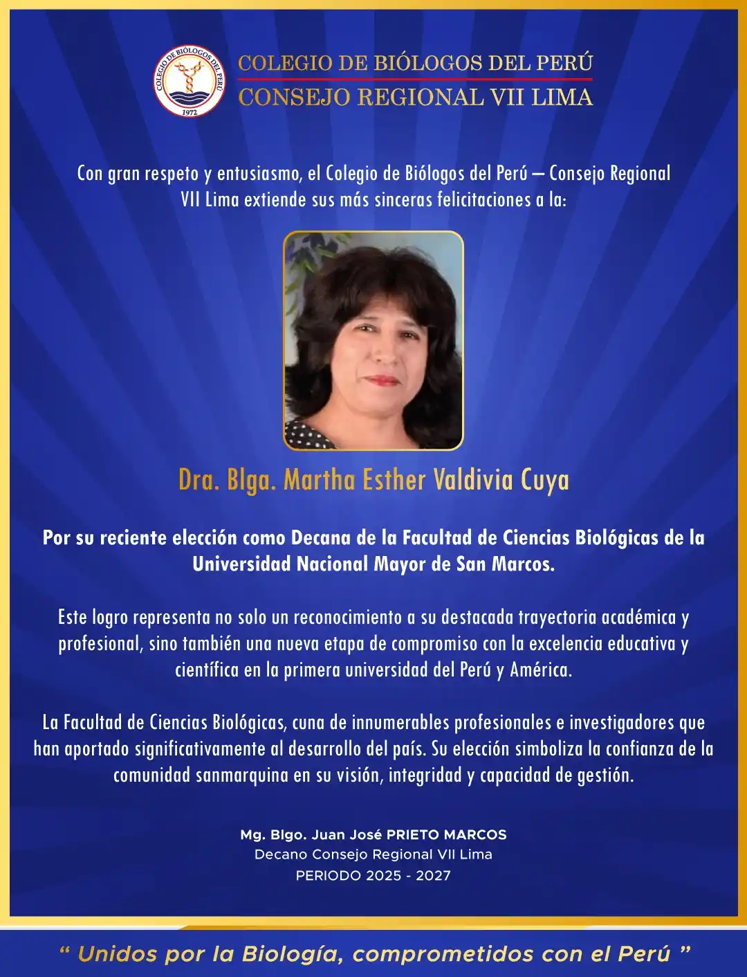 Image from CBP - CONSEJO REGIONAL VII LIMA: 🎓 El Colegio de Biólogos del Perú – Consejo Regional VII Lima felicit...