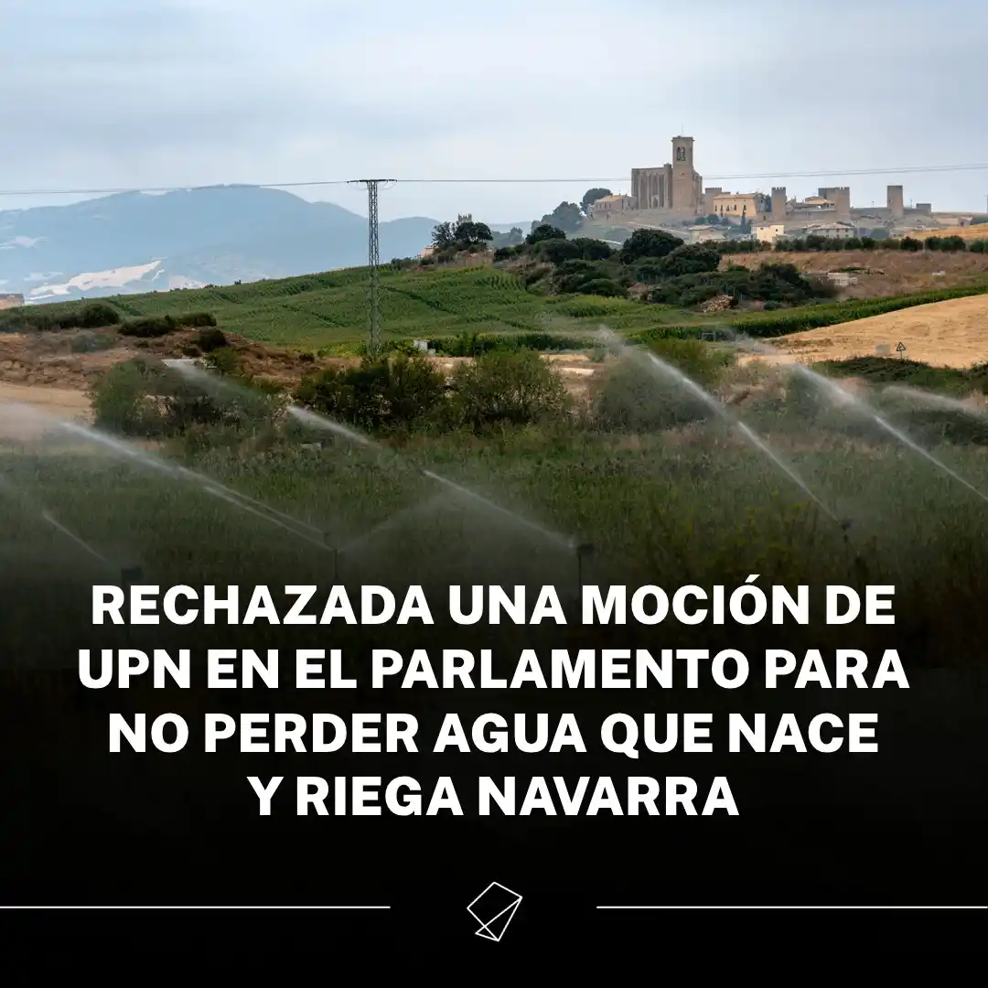 Image from Unión del Pueblo Navarro: 💧💦 *Estamos perdiendo dotaciones históricas de agua y perderemos más...