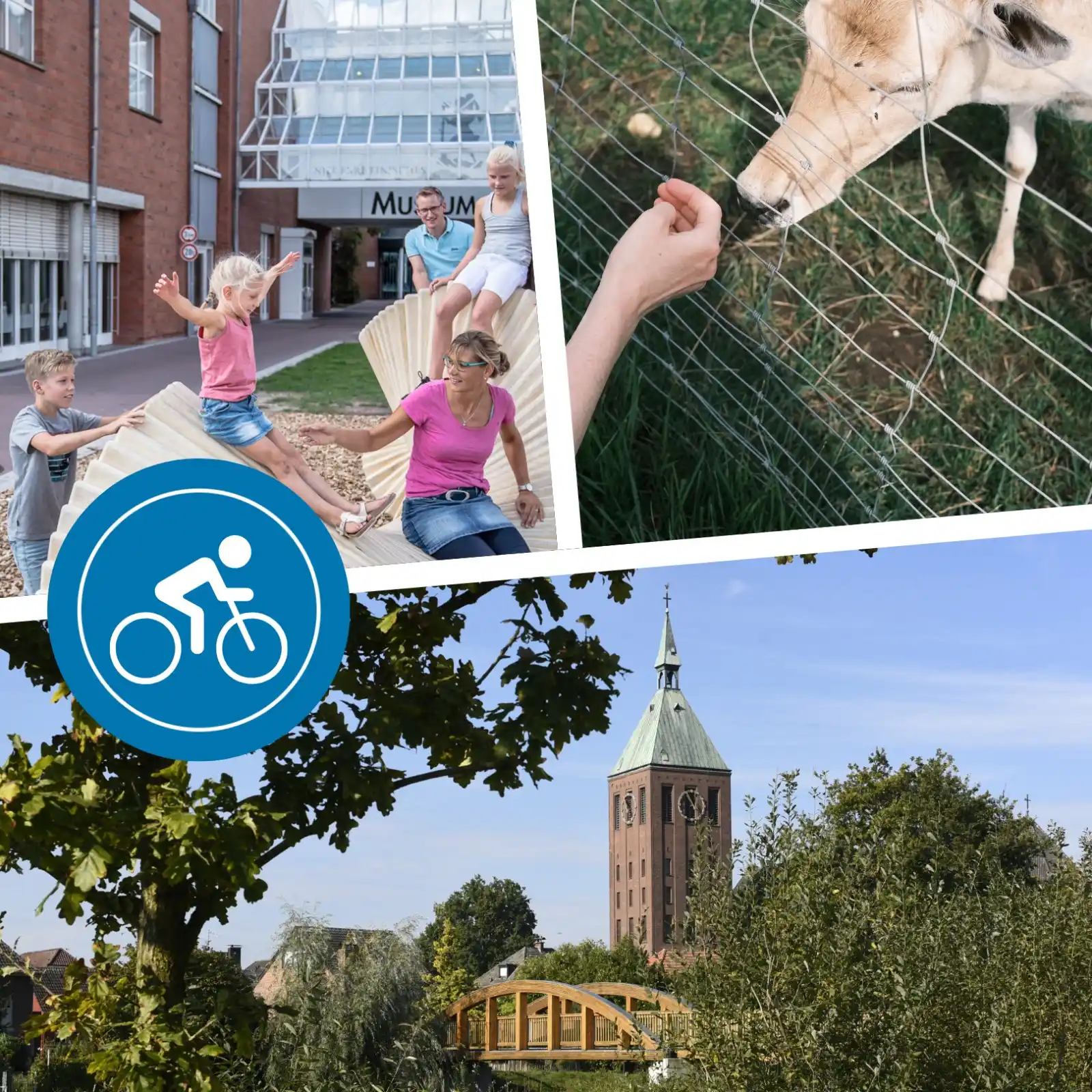 Image from Kevelaer Marketing: 🚴♀️ *Fahrradroute der Woche: Die Familienroute* 🐐🍦 Ideal für klei...