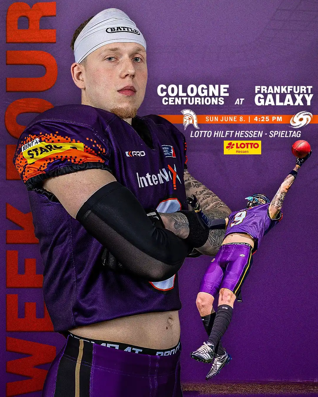 Image from Frankfurt Galaxy: First Game back in purple 💜 Wir machen das Stadion zur Tanzfläche: m...