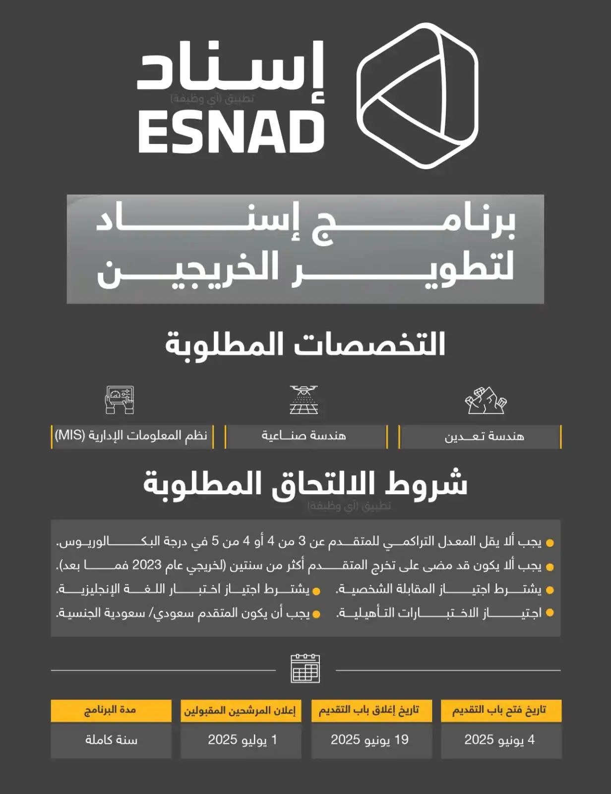Image from وظائف | أي وظيفة: *(🔴) هام (إسناد) شركة حكومية (تعلن برنامج تطوير الخريجين ٢٠٢٥م) للجنس...