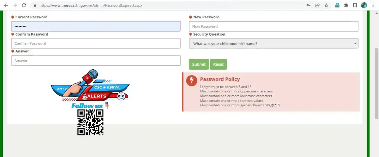 Image from CSC & E Sevai: If you face this issue, do the following steps 1.Logout form TNEGA 2....