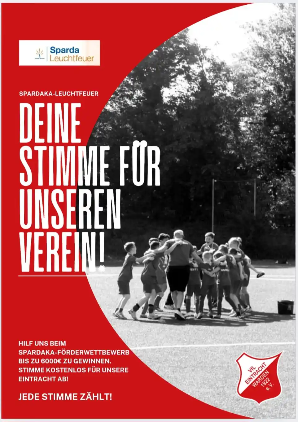 Image from VfL Eintracht Warden 1922 e.V.: *Jetzt abstimmen für unsere Eintracht!* Wir brauchen DEINE Stimme! ...