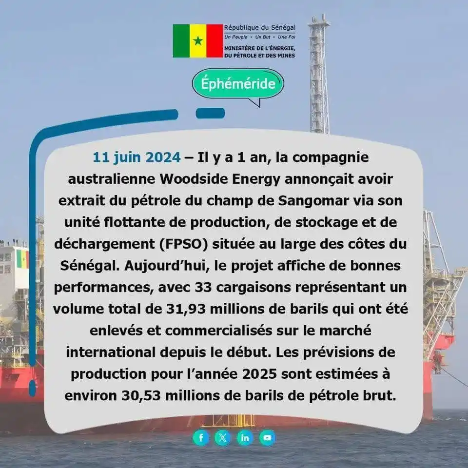 Image from PASTEF-Les Patriotes -/2050 🇸🇳: Le Sénégal a dépassé son objectif de production du pétrole extrait du ...