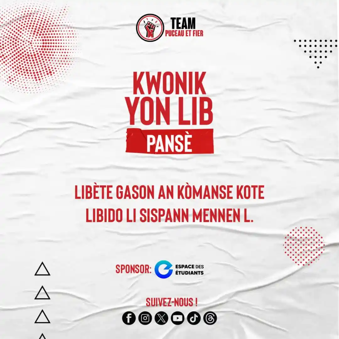 Image from Espace des Étudiants (EE) 🎊💡📚🕯: Libète Gason an Kòmanse Kote Libido li Sispann Mennen l. Nan imajinè ...