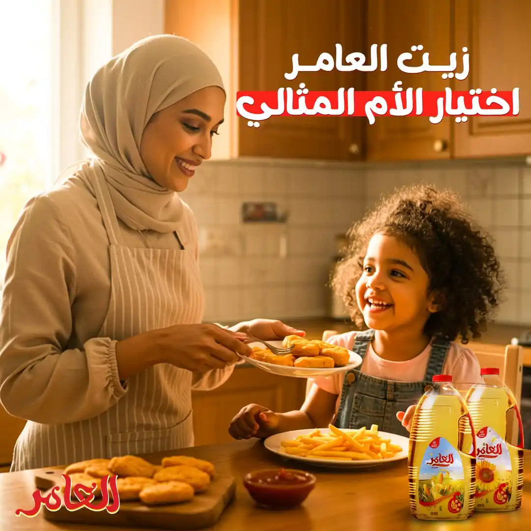 Image from وكالة أخبار اليوم: مع زيت العامر .. القلي أخف والطعم أطيب لأطفالك في كل وجبة! https://www...