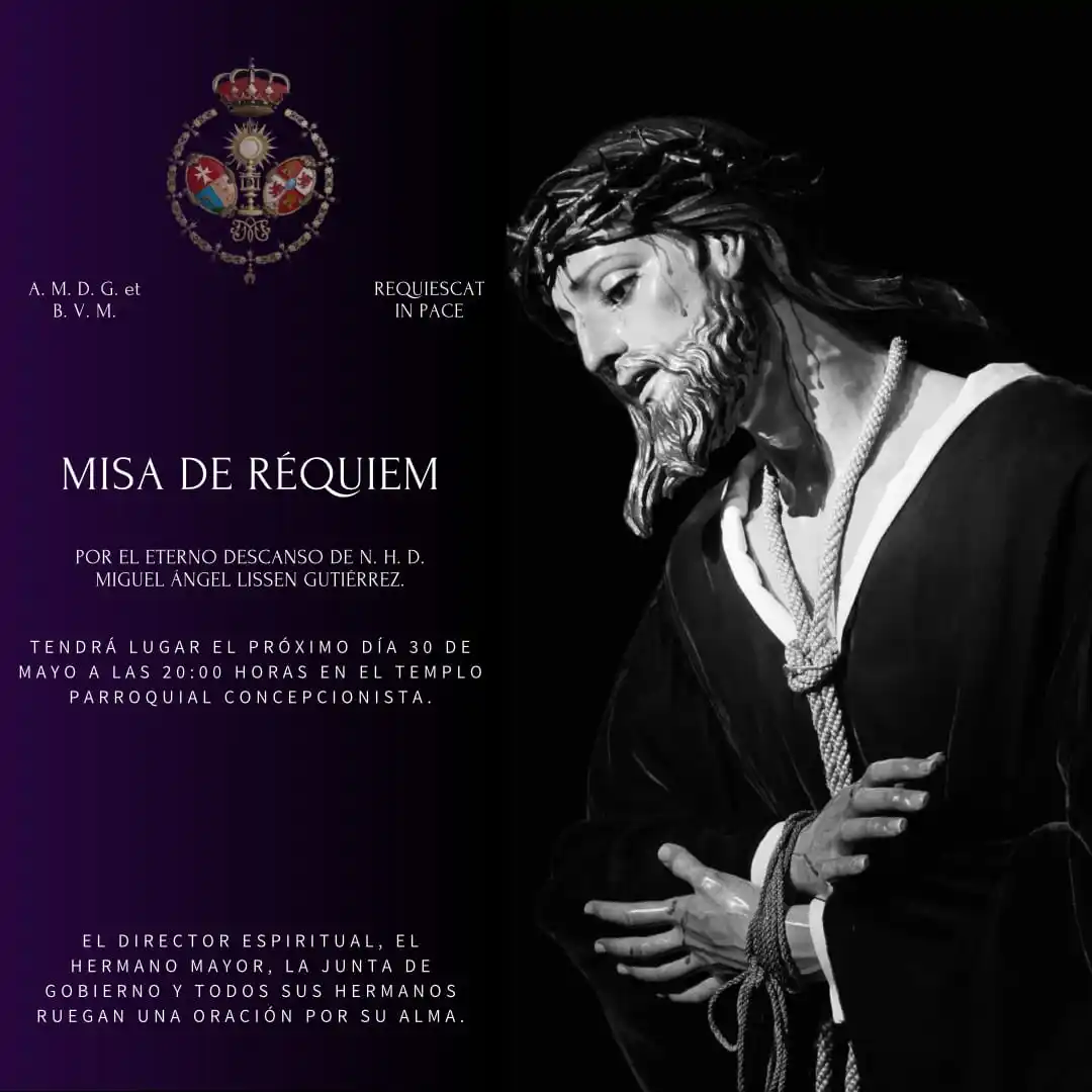 Image from Hermandad de la Calle Real: 🔵MISA DE REQUIEM El próximo viernes, 30 de mayo, se celebrará, a las...