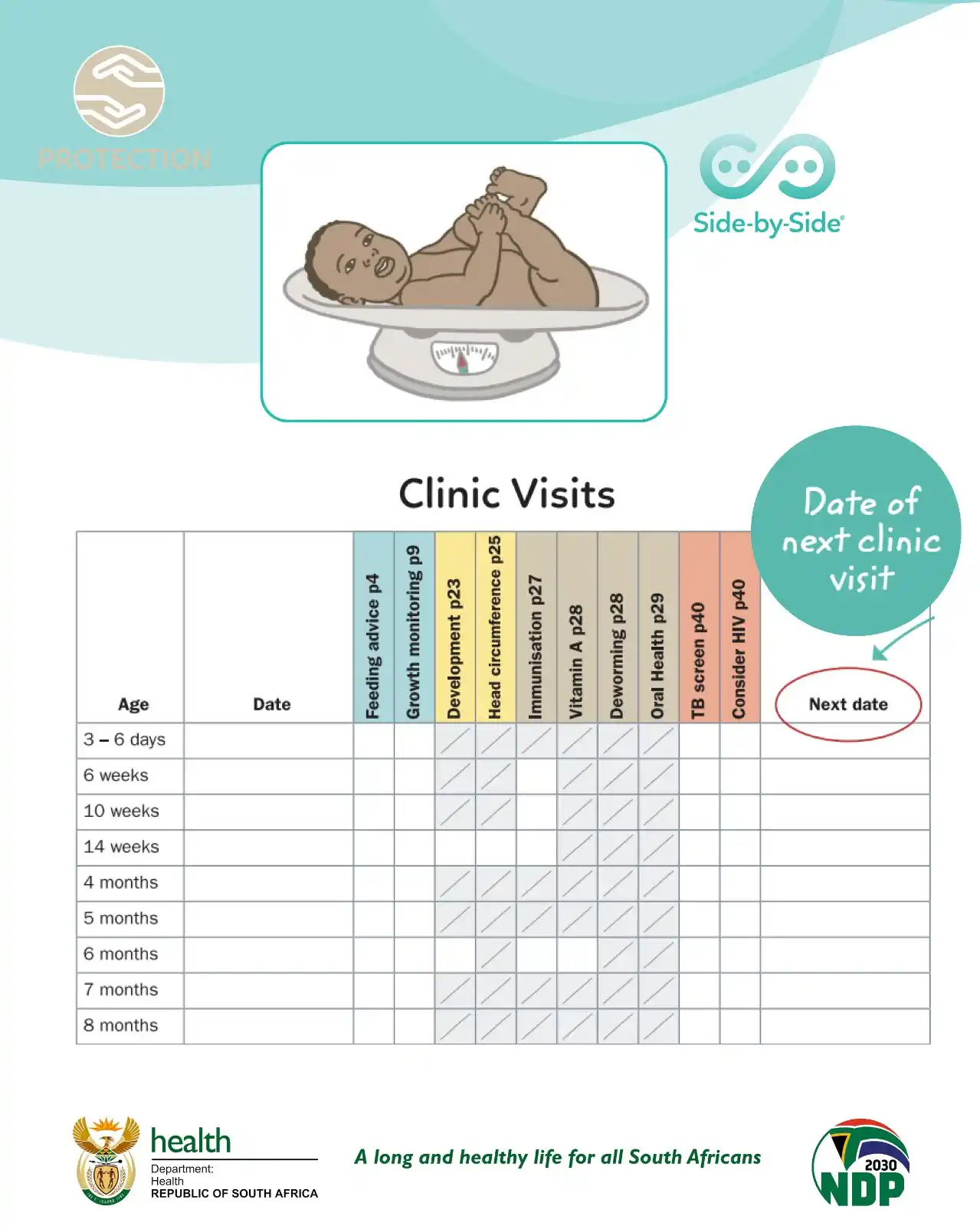 Image from SidebySideSA-Child Health👶👶🏻👶🏾👩🏾🍼🧑🏼🍼: One of the best ways to protect your baby is by keeping up with their ...
