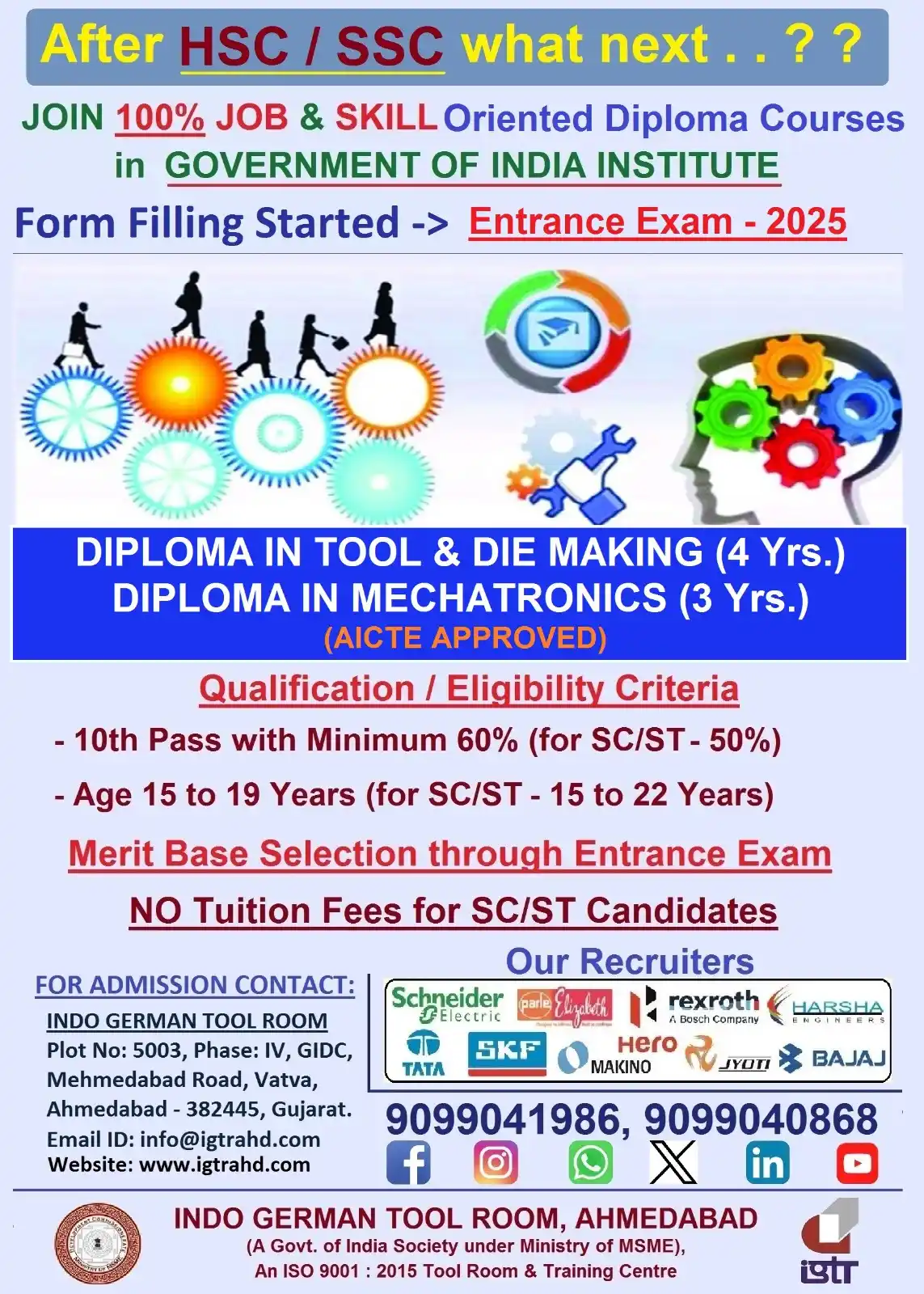 INDO GERMAN TOOL ROOM, AHMEDABAD post