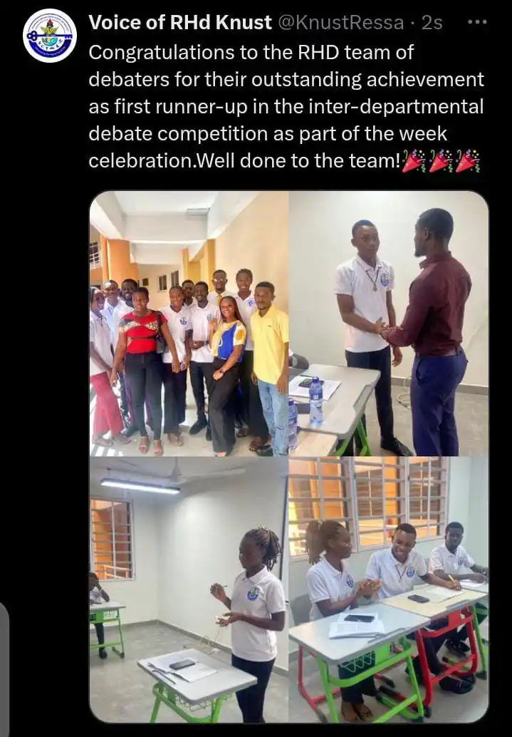 Image from VOICE OF RHD_KNUST🔉: *RHD - KNUST*🔊🔊🔊🔊 _IMPORTANT NOTICE ‼️_ 🟰🟰🟰🟰🟰🟰🟰🟰 Congr...