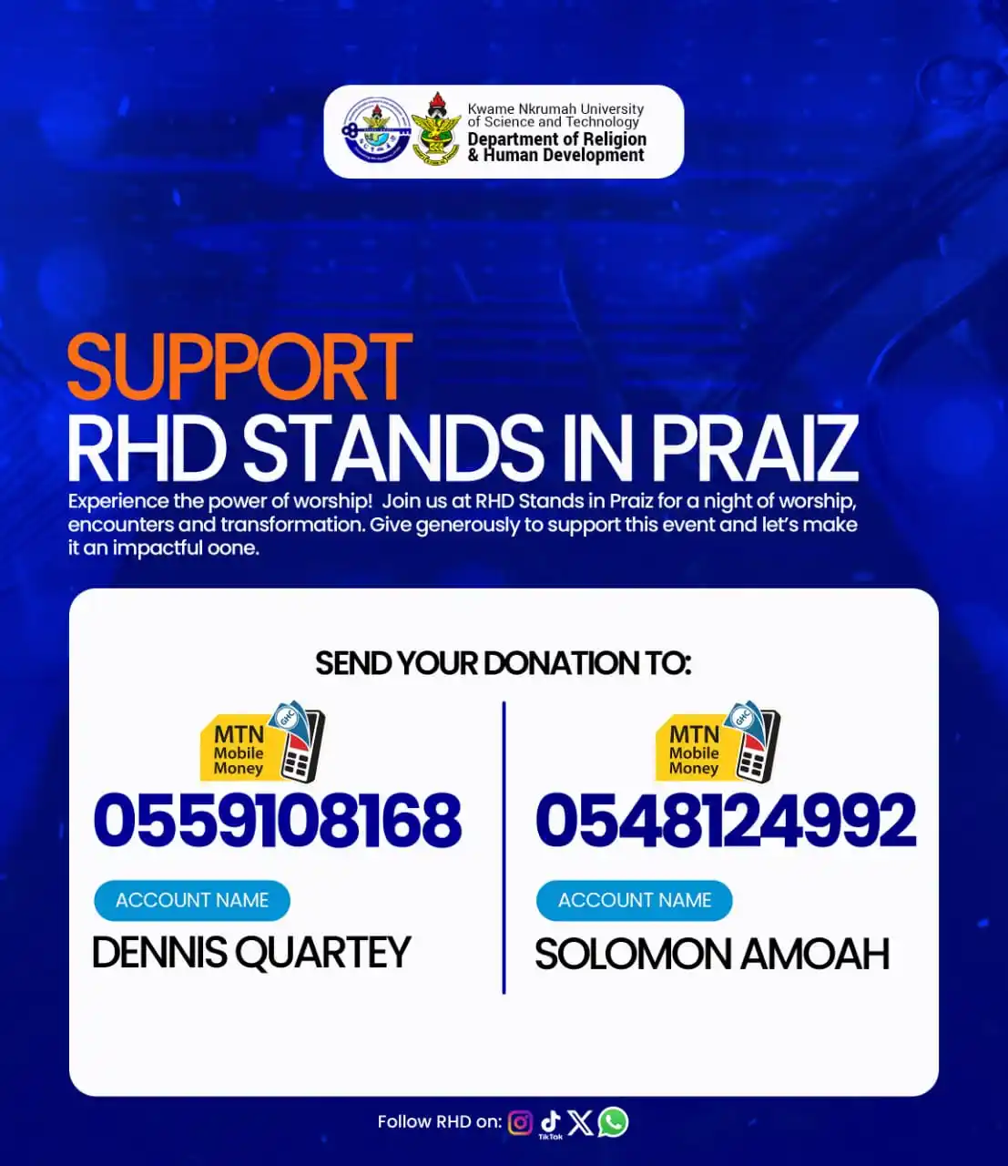 Image from VOICE OF RHD_KNUST🔉: 💫💫💫💫💫💫💫💫💫 *RHD - KNUST*🔊🔊🔊🔊 🟰🟰🟰🟰🟰🟰🟰🟰 The maiden e...