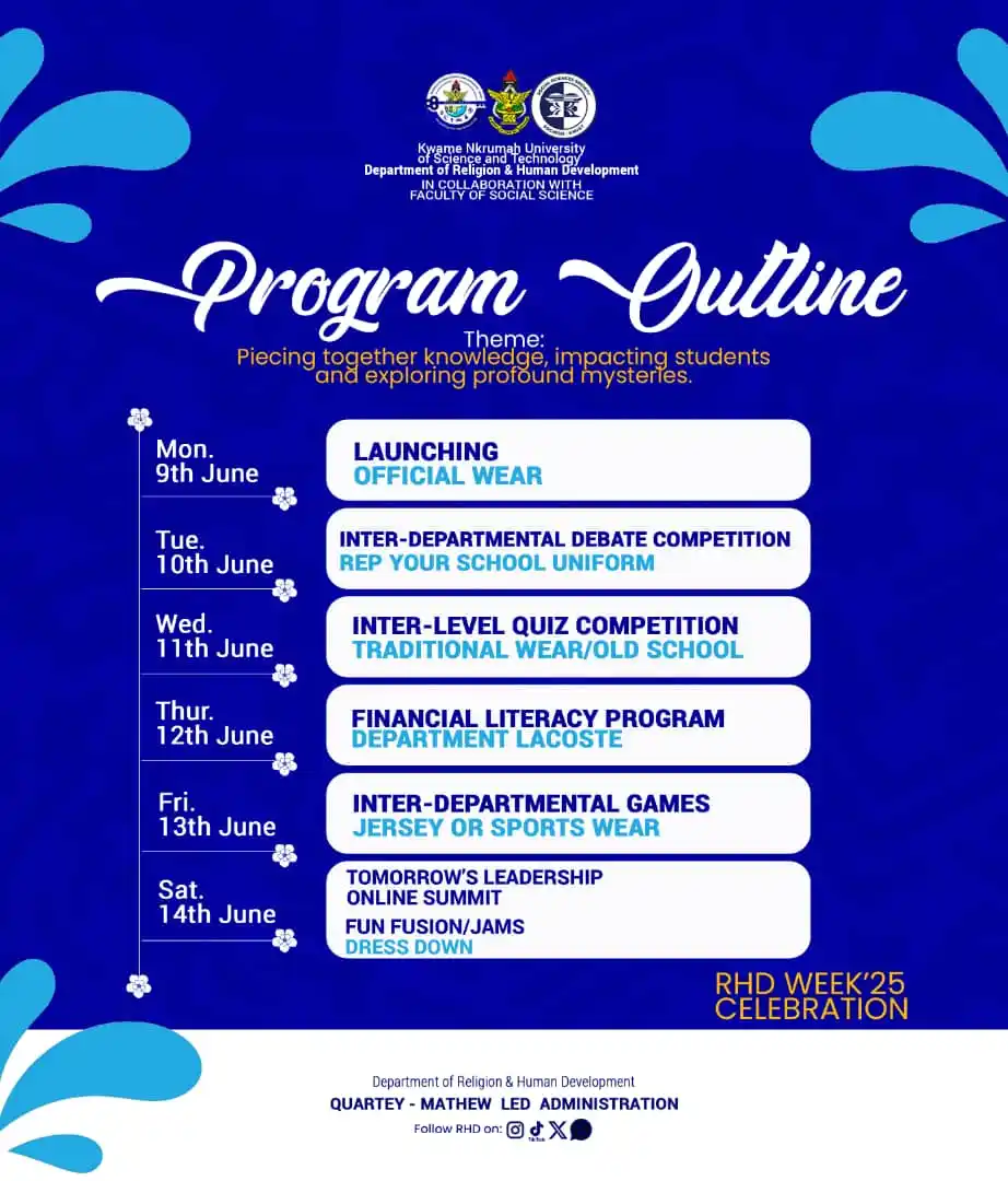 Image from VOICE OF RHD_KNUST๐: ๐๐๐๐๐๐๐๐๐ *_RHD-KNUST WEEK CELEBRATION_* ๐ฅ๐ DAY ONE (MOND...