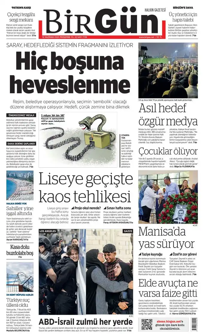 Image from BirGün Gazetesi: Saray, hedeflediği sistemin fragmanını izletiyor Hiç boşuna heveslen...
