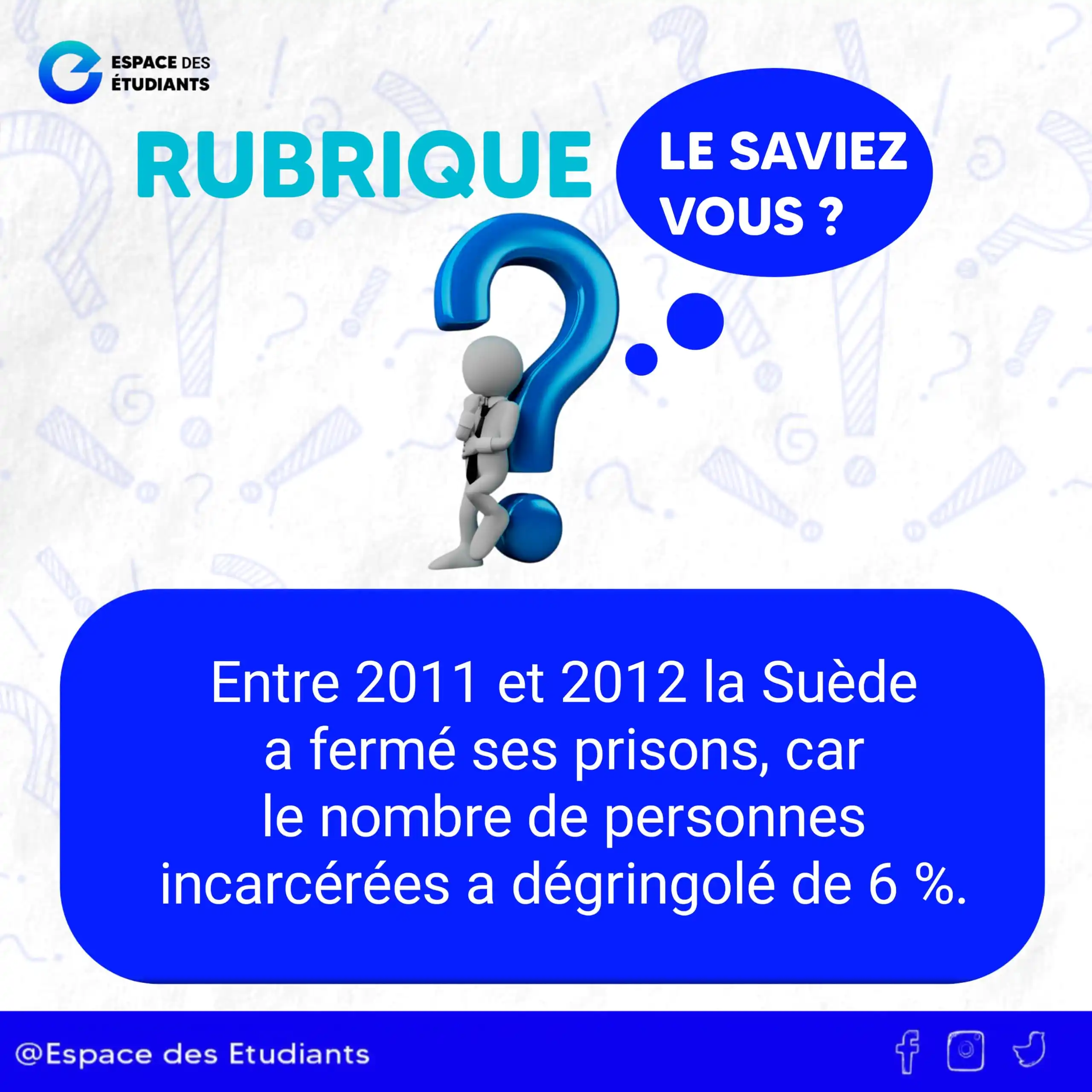 Image from Espace des Étudiants (EE) 🎊💡📚🕯: Selon un article du quotidien britannique The Guardian datant du 12 no...