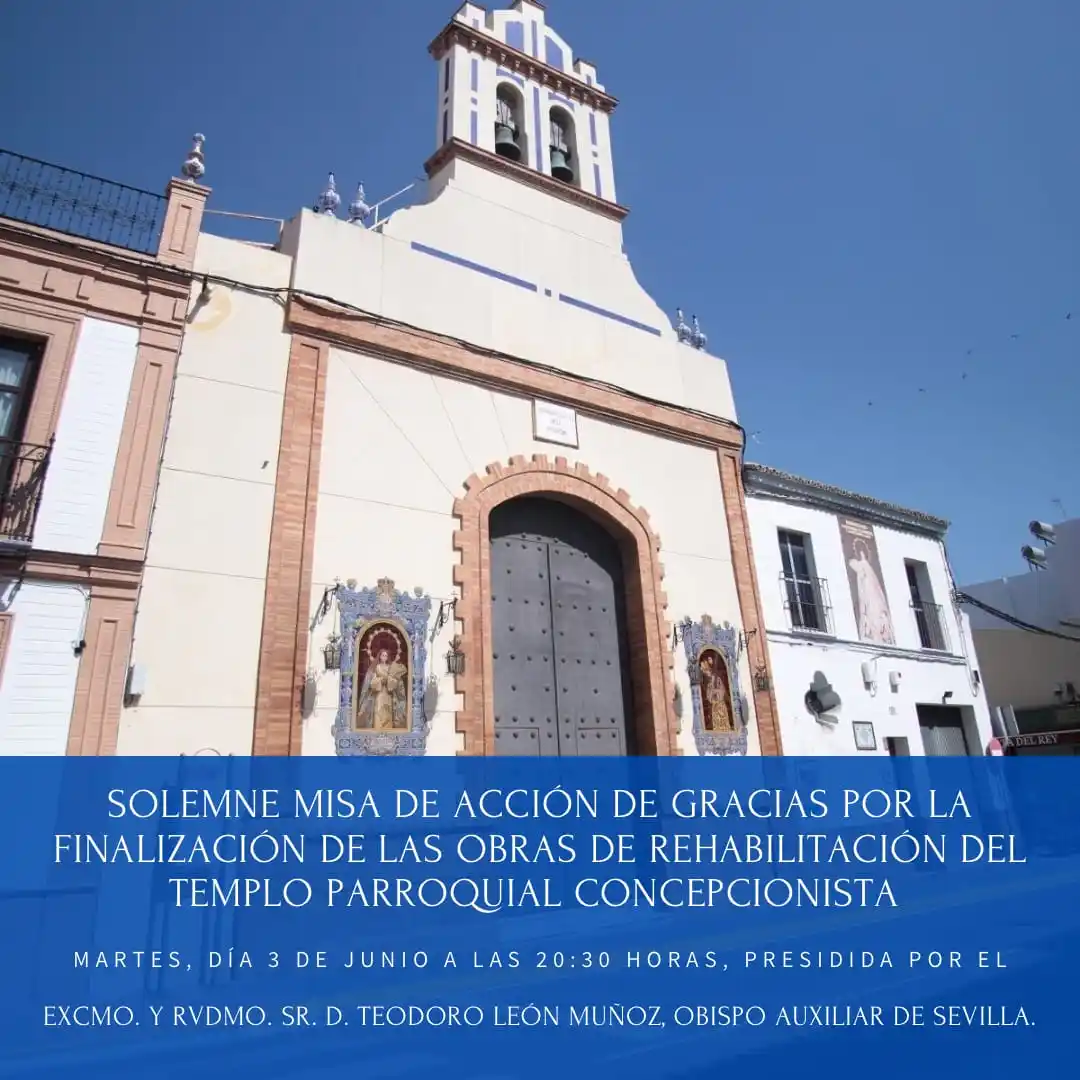 Image from Hermandad de la Calle Real: 🔵SOLEMNE MISA DE ACCION DE GRACIAS Mañana, Martes 3 de junio, a las...
