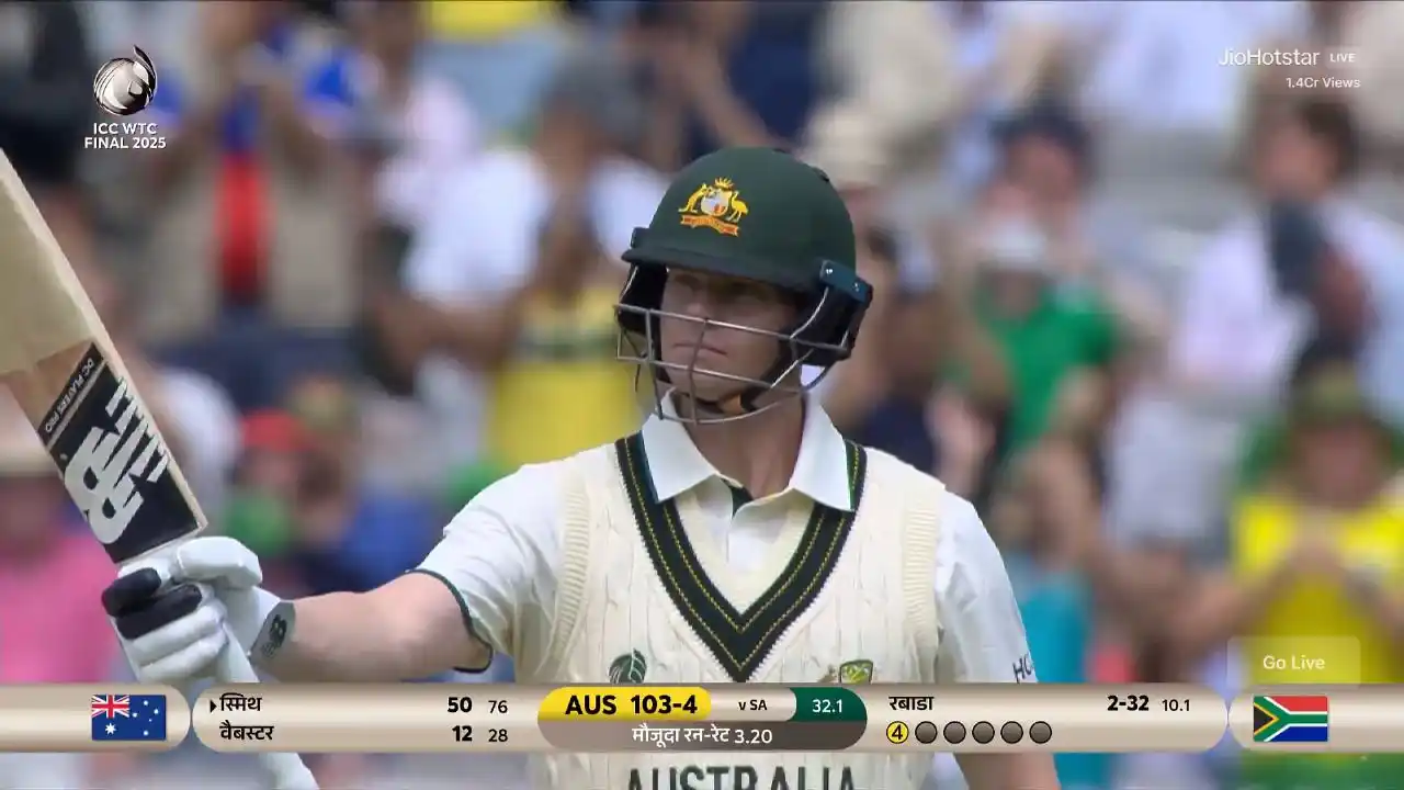 Image from Star Sports India: *STEVE SMITH. STANDING TALL. 💪* Fifty under pressure and stitched wi...