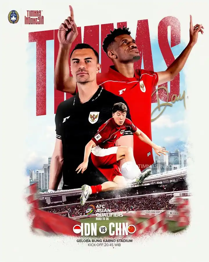 Image from MUFC INDONESIA🇮🇩🇲🇨: _TIMNAS DAY!!!!🦅🇮🇩_ 📍FIFA World Cup 2026 Asian Qualifiers - R3 (M...