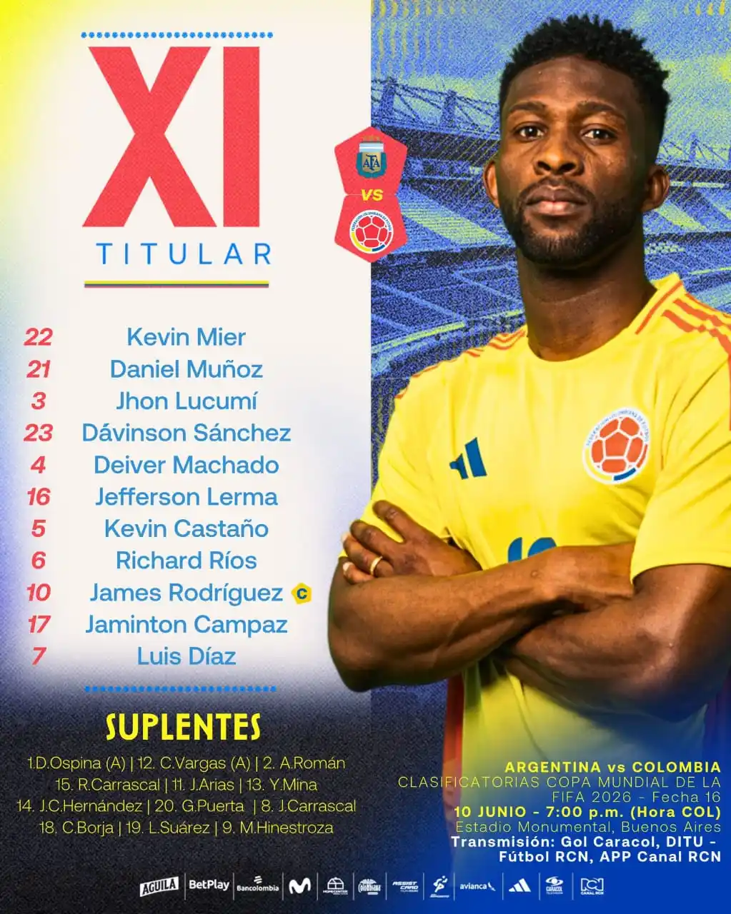 Image from 👺 ᗩᗰéᖇᎥᑕᗩ ᗪᗴ ᑕᗩᒪᎥ 🇨🇴: 🚨 𝗧𝗜𝗧𝗨𝗟𝗔𝗥 Así formaremos para enfrentar a 🇦🇷 por las Clasif...