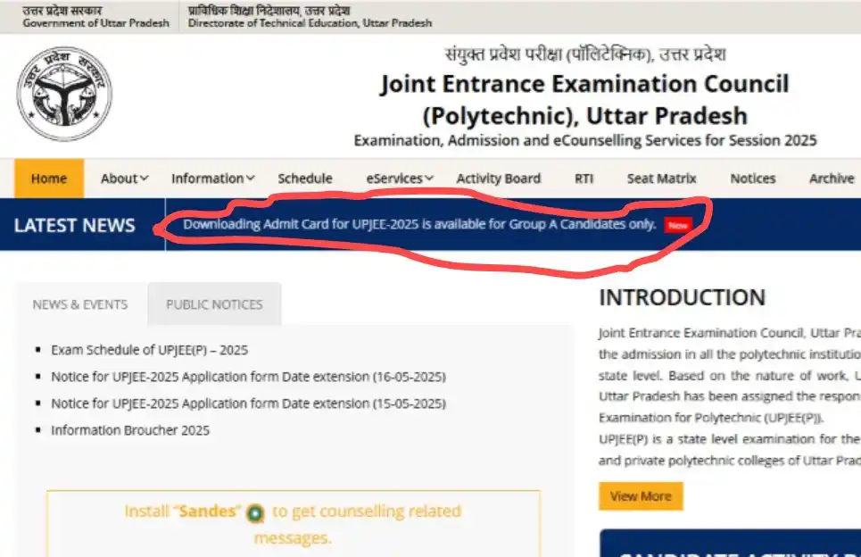 Image from India Sarkari Naukri 🇮🇳: **UP Polytechnic JEECUP 2025 Admit Card Released** <a class="text-blue...